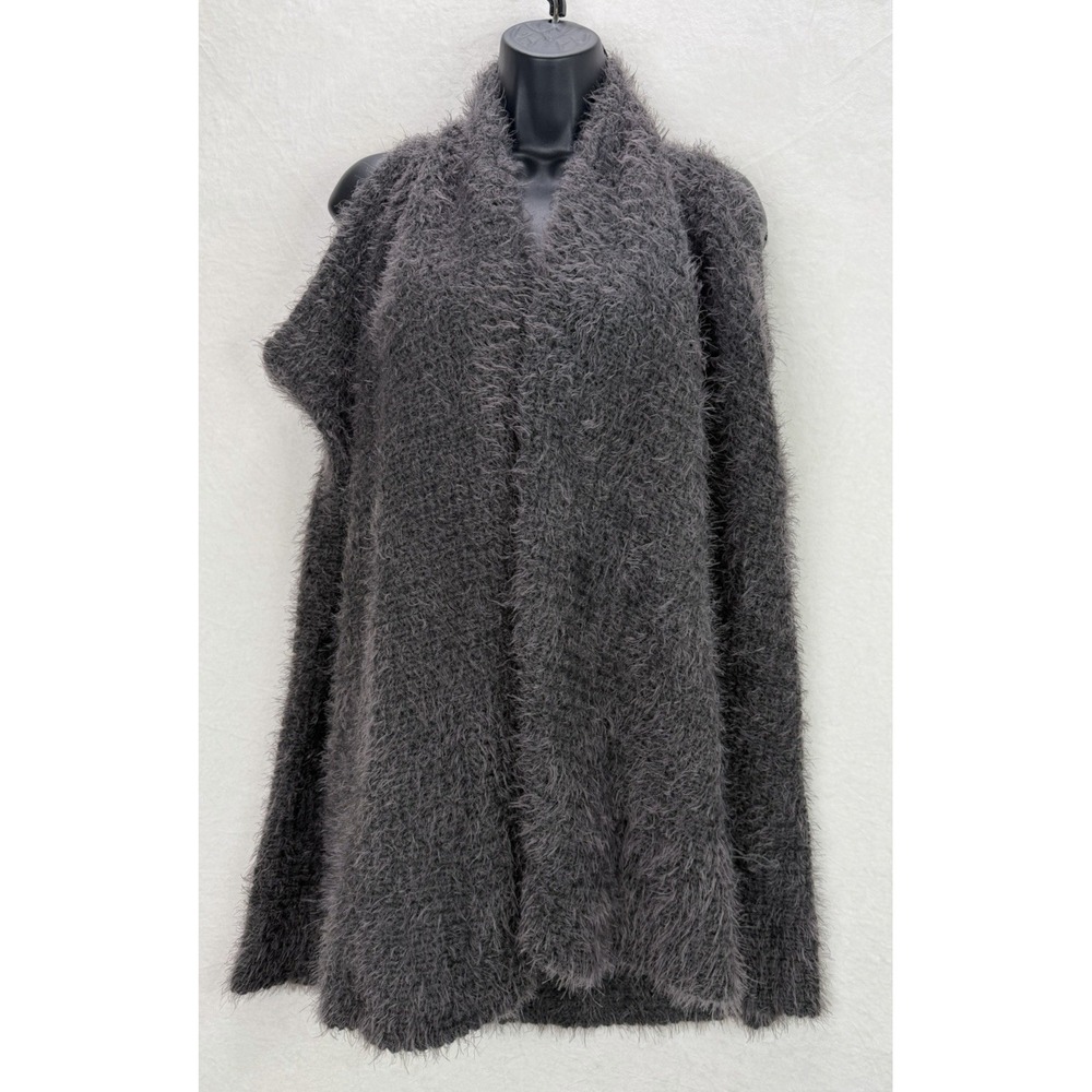 by Anthropologie Gray Eyelash Elfsina Cardigan Open Sweater Vest NWT Size ALL